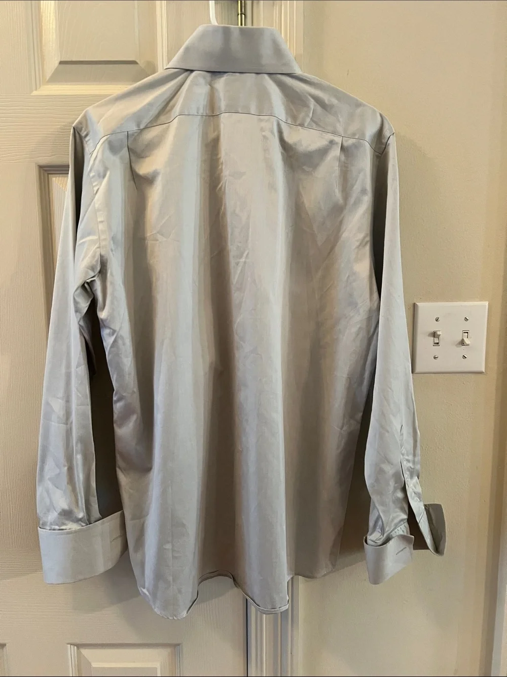 Banana Republic Silver-Gray Men's Dress Shirt - French Cuff